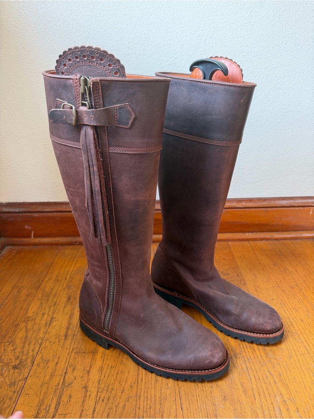 Penelope Chilvers Brown Lace-Up Riding Boots